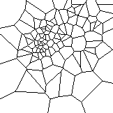 Voronoi cells about 100 points